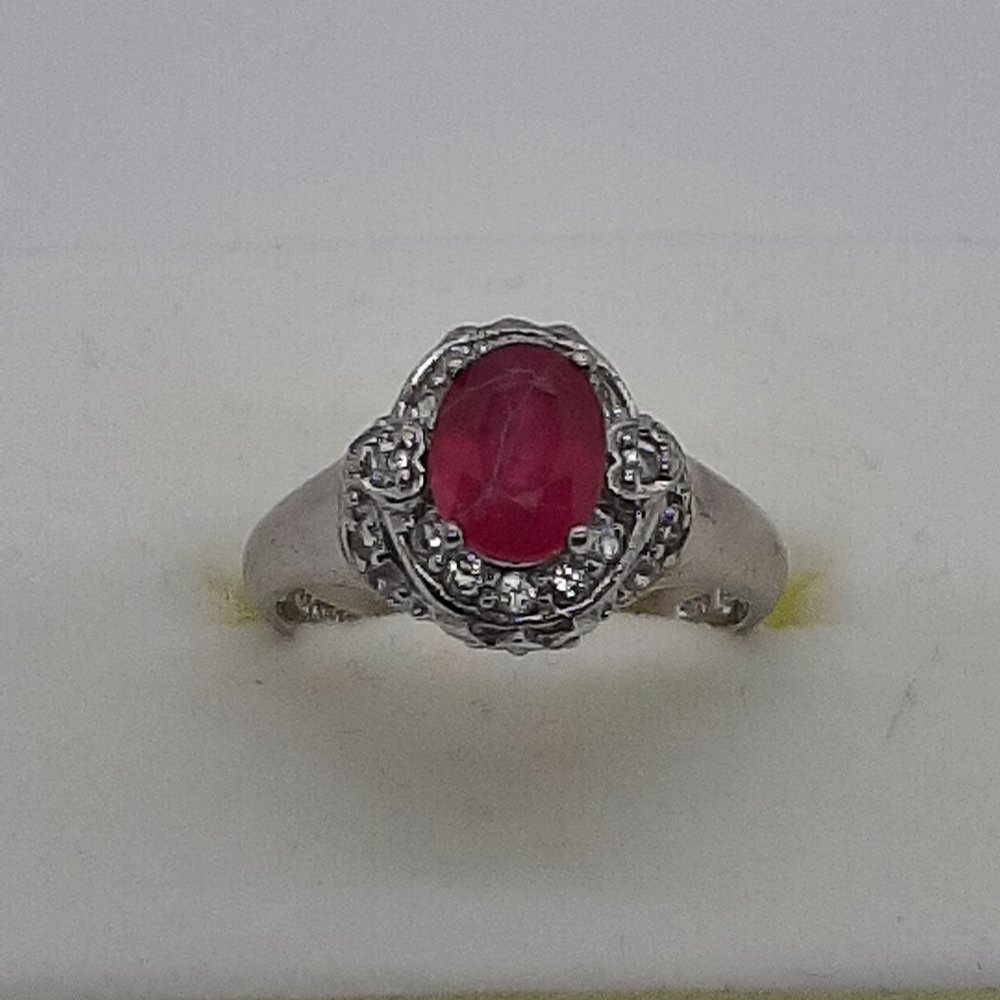 Ruby & Topaz Sterling Silver Ring